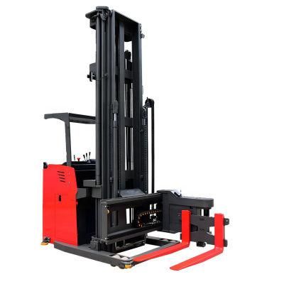 1.5 Ton 10m Three Ways Swing Very Narrow Aisle Electric Forklift with 180 Degree Steering Forks