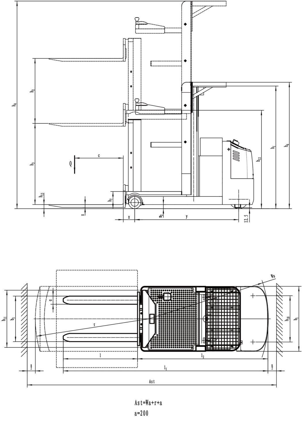 Compact Design Medium Level Order Picker Order Picking Truck