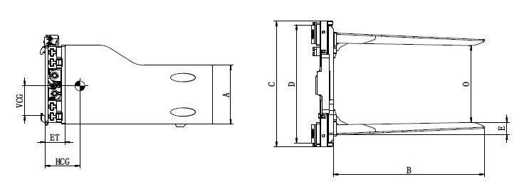 Heli Forklift Attachment 8t Bale Clamp for Good Quality