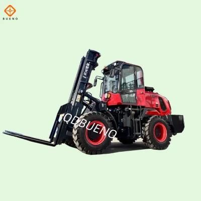 Bueno Brand 2WD/4WD Rough Terrain Diesel Forklift 2t/ 2.5t/3t/3.5t/5t