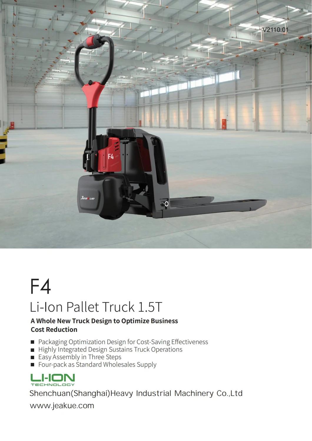 Manufacturer 1.5ton Mini Type Walkie Full Electric AC Powered Pallet Jacks Pallet Truck