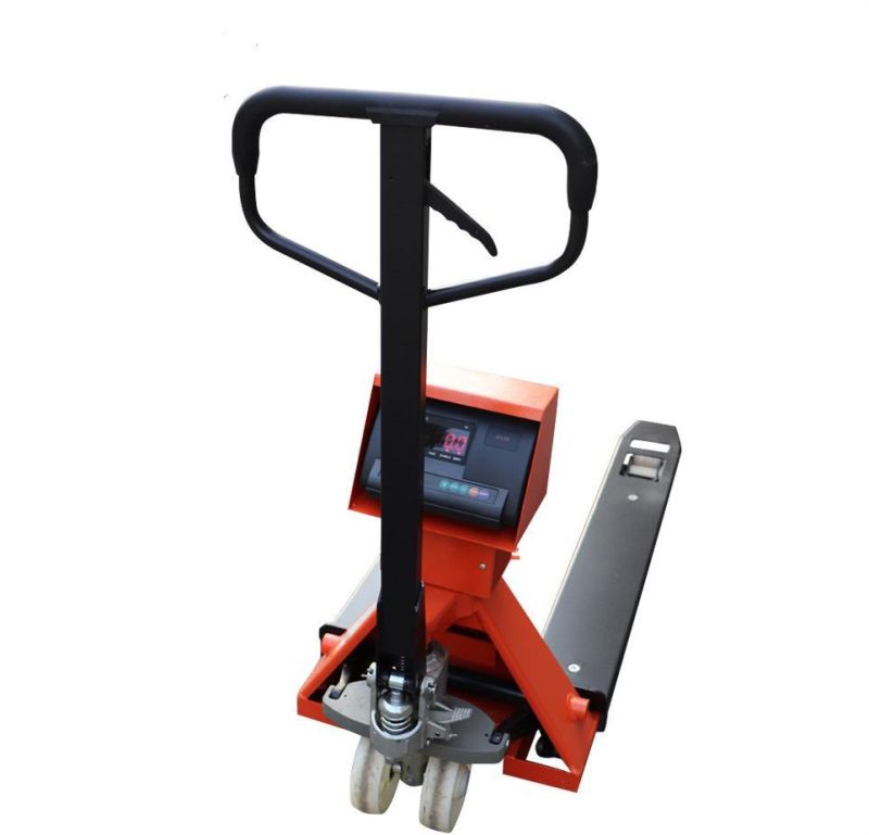2ton 2000kg Hydraulic Hand Manual Pallet Forklift Truck with Weighting Scale