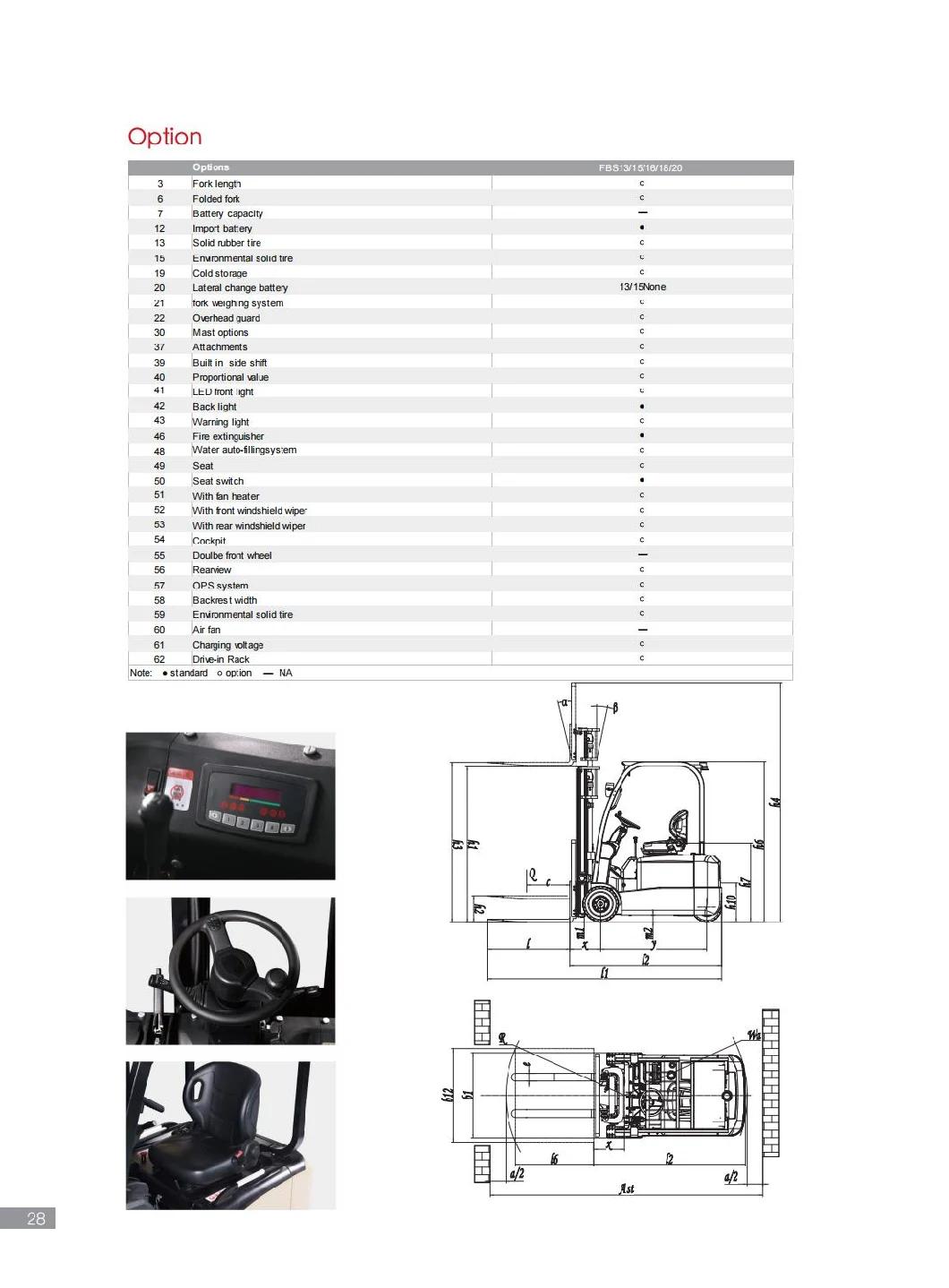 Forklift Multidirectional Electric Battery 1.5ton Electric Forklift 3 Wheels Forklift