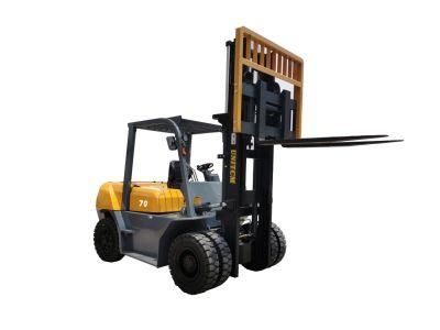 6000kg Heavy Construction Outdoor Using Full Free Lifting Diesel Forklift