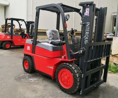 Four Wheels 3.5 Ton Diesel Forklift Truck with Electronic Hydraulic Transmission