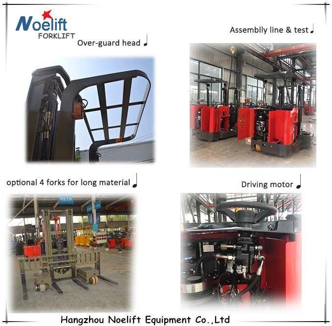 High Lift 1.5t 2.5t Electric Reach Stacker Forklift Trucks with Side Shifter