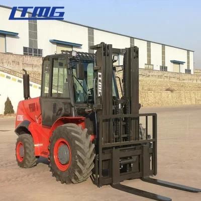 Ltmg 4X4 Forklift Truck 5 Ton Rough Terrain Forklift off Road Forklift for Sale