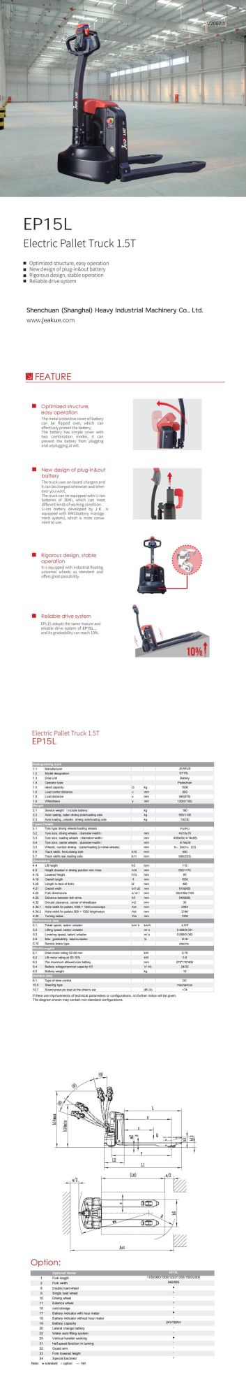 Electric Pallet Truck1.5 T