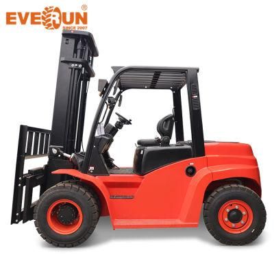 Everun Erdf70 7ton Attatchment Parts Diesel Portable Manual Articulated Forklift