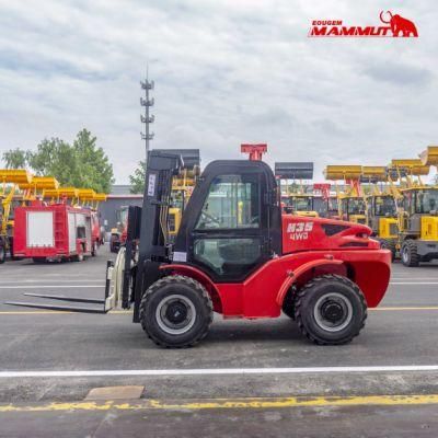 Mammut 3 Ton 3.5 Ton 3000kg 3500kg 4WD Powerful Diesel All Rough Terrain Forklift for Farm