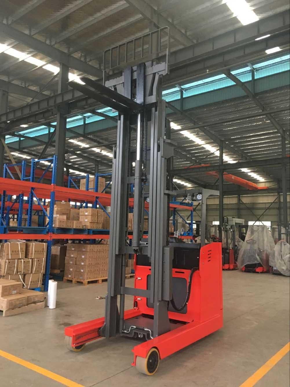 1.2t 1.5t Electric Reach Truck Narrow Aisle 4.5m Triplex Mast