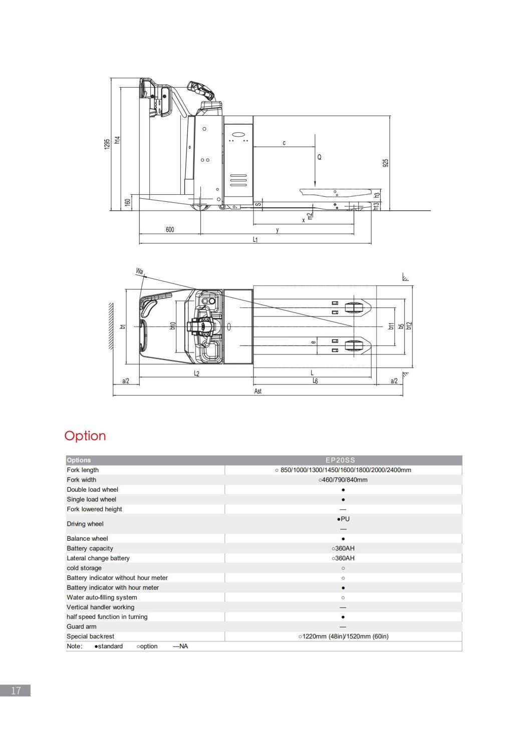 Semi Surrounded Electric Pallet Truck 2 T