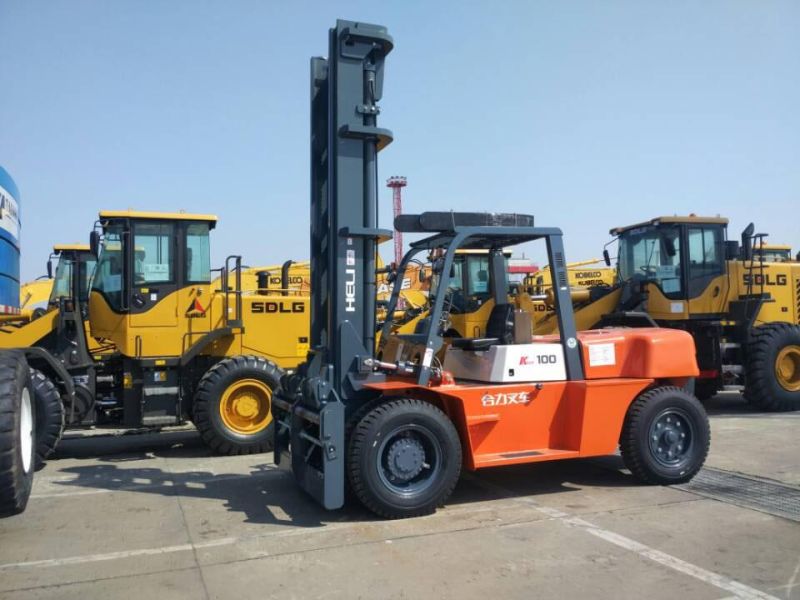 Chinese Famous Brand Heli 10 Ton Diesel Forklift Truck Cpcd100 with Side Shift and