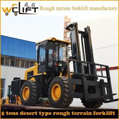 Automatic 5t Hydraulic Diesel off Road Forklift