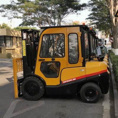 New Design Dual 3 Ton 2 Ton Gasoline Nissan Engine Full Cabin Forklift LPG Forklift for Sale