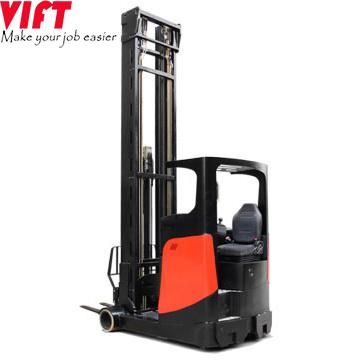 1.5ton Electric Reach Truck Seated Type Warehousing Battery Operated Reach Forklift
