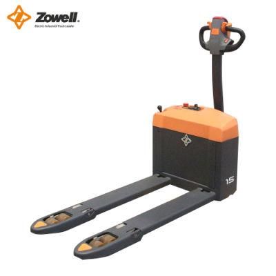 China Electric Zowell Wooden Powered Jack Forklift Power Pallet Truck New Xpc15