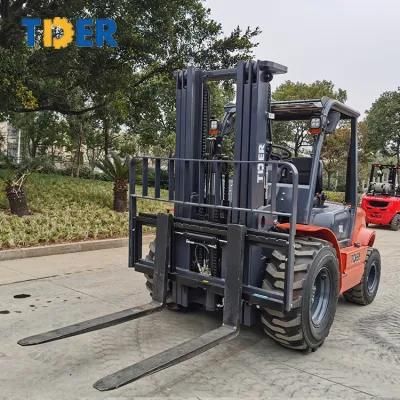 High Ground Clearance Good off-Road Performance 4WD Rough Terrain Forklift