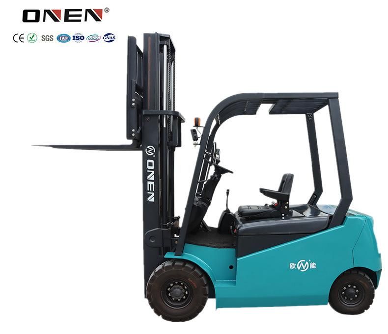 Jiangmen 3 Stages Mast Onen Bubble Bag+ Cardboard 4 Wheels Electric Forklift