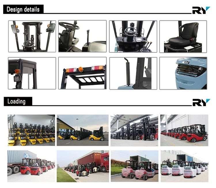 5ton New Design 4WD Rough Terrain Forklift 6500mm Lift Height