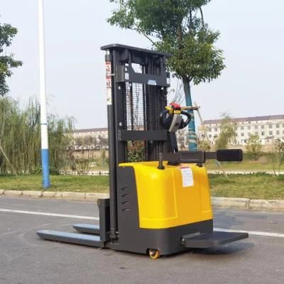 Smart Warehouse Electric Pallet Stacker 1ton 1.2ton 1.5ton 2ton Loading Capacity Standing Pallet Stacker with Lifting Height 3000mm