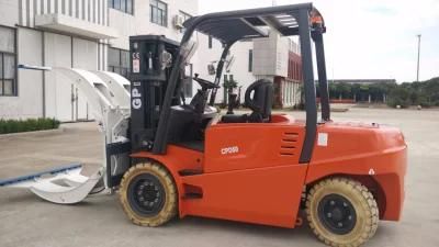 Warehouse Electric Straddle Stacker Forklift with Paper Roll Clamp Curtis Controller Max. Lift Height 7200mm
