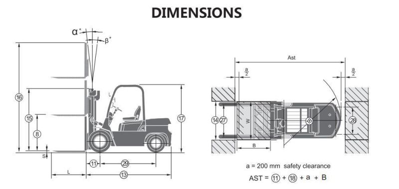 Hangcha R Series 4ton, 4.5ton, 5ton Diesel Forklift Cpcd50