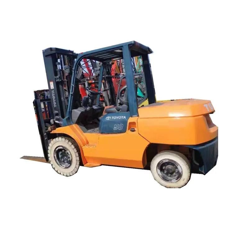 Diesel Forklift Used Forklift 5 Tons Removable Side Shifter Plus Mast Forklift