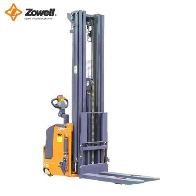 Zowell Heavy Duty Xeh20 2 Ton New Electric High Mast Pallet Stacker Forklift Triplex Full Free Mast Support Leg with Lithium Battery