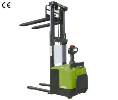 1200kg Stand Drive Hydraulic Full Electric Stacker Battery Lifter