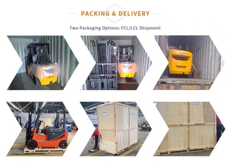 Small Electric Forklift 2ton Electric Forklift Truck with Lead-Acid Battery CE Approval
