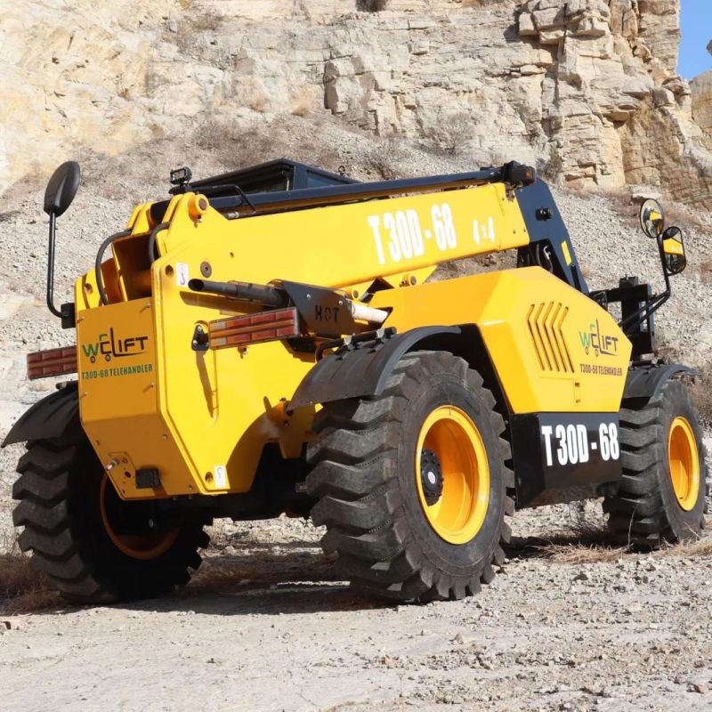 Welift Telescopic Forklift 3000kg Telehandler 6800mm Lifting Height Rough Terrain Telescopic Handler Agricultural Wheel Loader for Sale