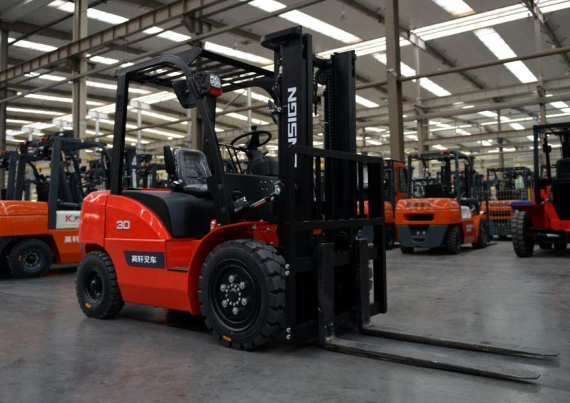 3 Ton Hydraulic Diesel Forklift with High Quality Engine