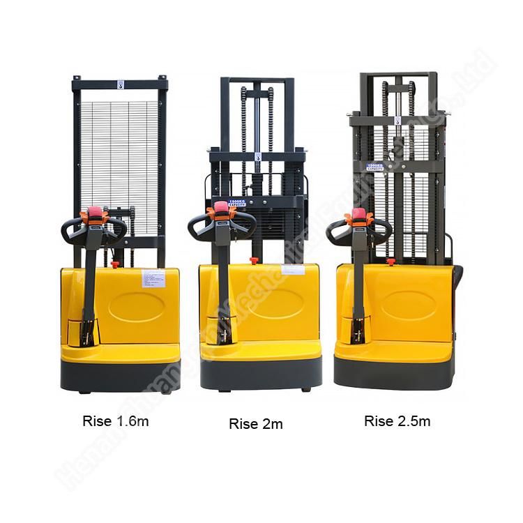 1ton 1.5ton 2.5m 3.5m 1.5m Fork Lifting Forklift Pallet Truck Small Battery Electric Forklift Semi Electric Forklift Stacker Forklift