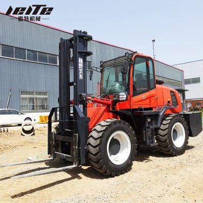 Factory Direct Sales Wholesale High Quality 3.5 Tons Cross-Country Reach Stacker Rough Terrain Forklift Price of Forklift
