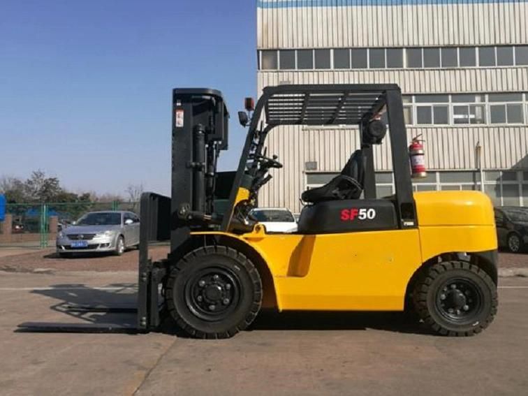 Forklift Machines 5 Ton Diesel Forklift Sf50 with Spare Parts