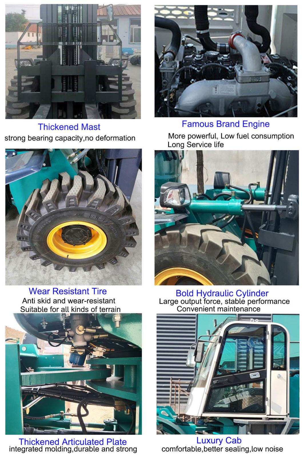 Elite Solid Tire off Road High Mobility 3.5tons Forklift with Tilting Forks and Side Shifting