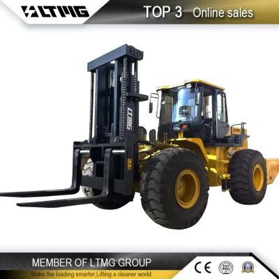 Ltmg Factory Price off Road Forklift 3 Ton 5 Ton 6 Ton 7 Ton 8 Ton 10 Ton 12 Ton 15 Ton 20 Ton 4WD Rough Terrain Forklift for Sale