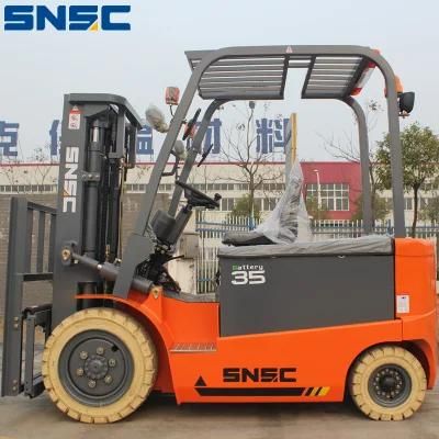 Snsc 3.5 Ton Electrice Battery Forklift Truck Machine From China