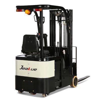 Jeakue Small Narrow Asile 1.0ton 1.2ton 3-Wheel Mini Electric Counterbalance Forklift Truck