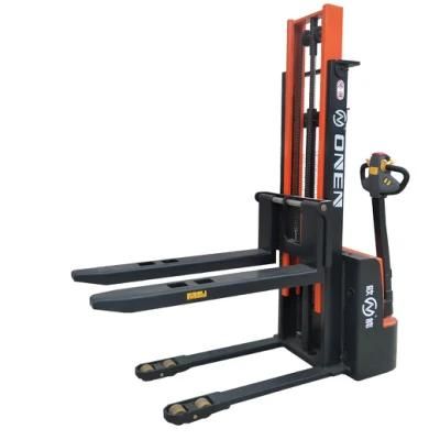 Onen 1000-1500kg Iron and Plastic Film Electric Pallet Material Lift Stacker