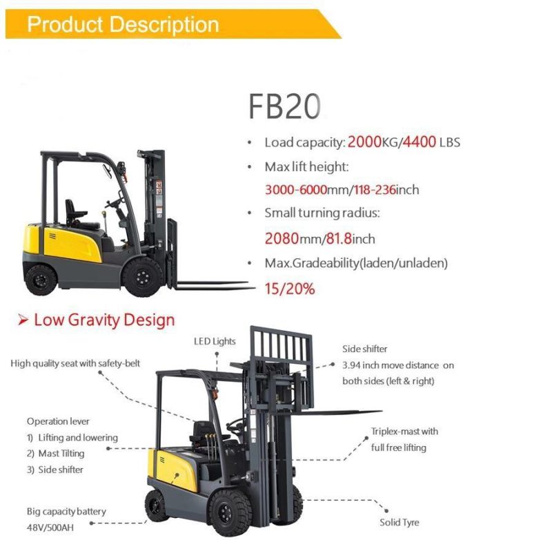 LPG Battery Diesel Gasoline Petrol Electric Forklift at 1.5t/1.8t/2.0t/2.5t/3.0t/3.5t with Cabin and CE Certificate