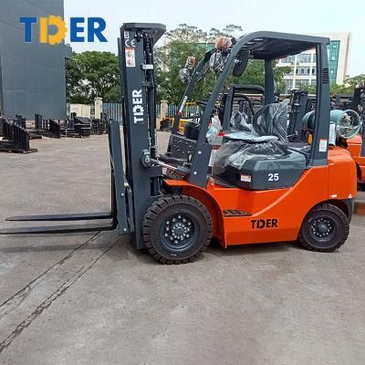 China 1t - 5t Optional Attachment 2500 Kg LPG Forklift 2.5 Ton