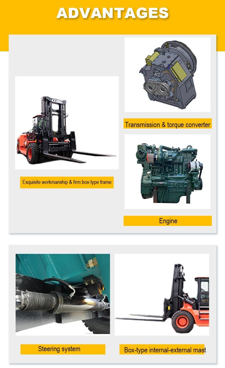 Diesel Power 25 Ton Big Forklift Truck Made in China