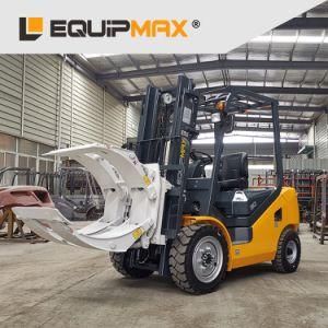 6000lbs Hydraulic Forklift with Roll Clamp Attachment