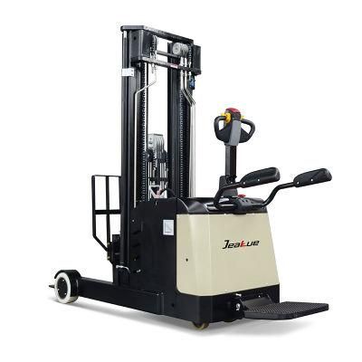 2022 Electric Reach Forklift Narrow Rack Reach Stacker in Warehouse