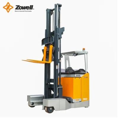 Zowell AC Motor China 4-Way Forklift Electric Reach Stacker Rsew125