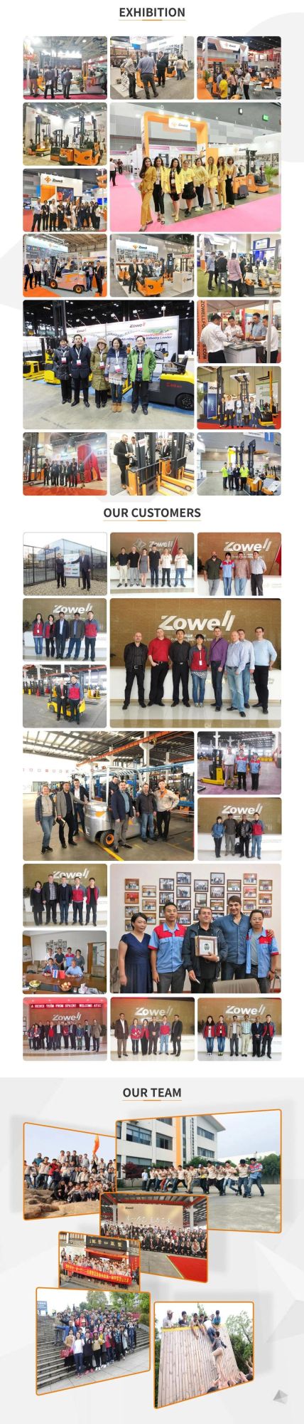 Suzhou, China 1.6t Zowell Metal Pallet 2895*1450mm Electric Trilateral Forklift