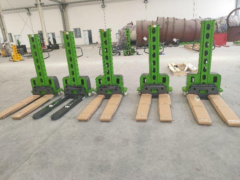 New Designed 500kg Portable Auto Lift Electric Self Loading Pallet Stacker