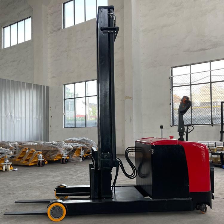 Reach Truck Electric Stacker 1ton 2ton Full Electric Stacker Lifting 1m to 4m Standing/Walkie Drive Full Free Mast